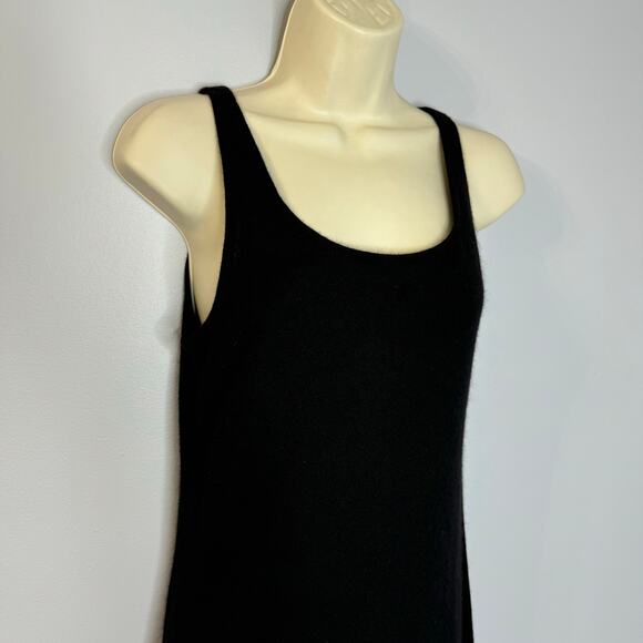 Lauren Ralph Lauren Black Knit Midi Dress Wool Angora Classic Luxury Timeless M - Picture 2 of 11